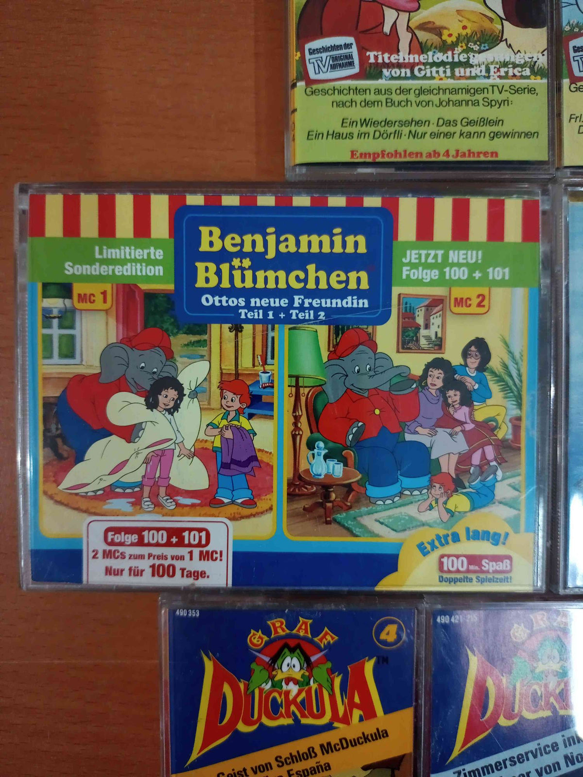 MC Kassetten-Set S58: Graf Duckula, Heidi, Conni, Benjamin Blümchen, Wildtöter Kinder