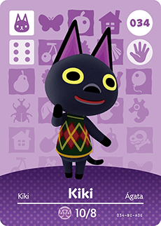 Animal Crossing Amiibokarte 034 Kiki/Kiki - Serie 1
