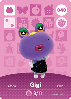 Animal Crossing Amiibokarte 040 Violetta/Gigi - Serie 1