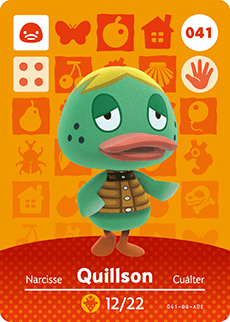 Animal Crossing Amiibokarte 041 Quentin/Quillson - Serie 1
