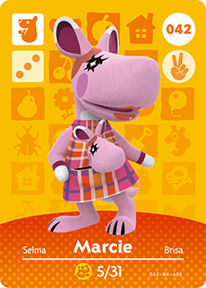 Animal Crossing Amiibokarte 042 Marlies/Marcie - Serie 1