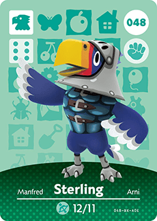 Animal Crossing Amiibokarte 048 Horst/Sterling - Serie 1