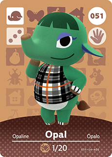Animal Crossing Amiibokarte 051 Olga/Opal - Serie 1