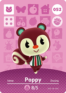 Animal Crossing Amiibokarte 052 Trita/Poppy - Serie 1