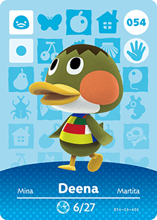 Animal Crossing Amiibokarte 054 Olivia/Deena - Serie 1