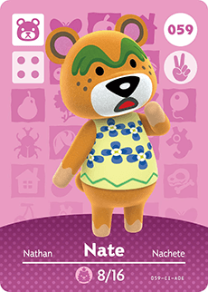 Animal Crossing Amiibokarte 059 Nathan/Nate - Serie 1