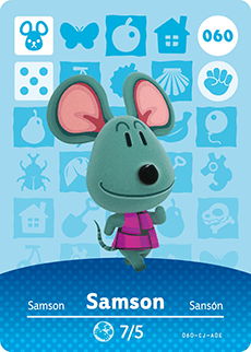 Animal Crossing Amiibokarte 060 Samson/Samson - Serie 1