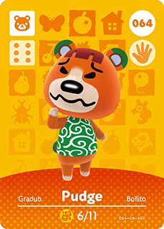 Animal Crossing Amiibokarte 064 Bertram/Pudge - Serie 1