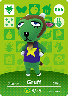 Animal Crossing Amiibokarte 066 Gregor/Gruff - Serie 1