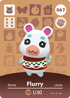 Animal Crossing Amiibokarte 067 Emilie/Flurry - Serie 1