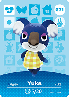 Animal Crossing Amiibokarte 071 Ute/Yuka - Serie 1