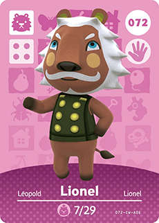 Animal Crossing Amiibokarte 072 Lorenz/Lionel - Serie 1