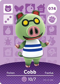 Animal Crossing Amiibokarte 074 Rolo/Cobb - Serie 1