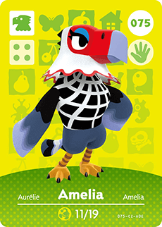 Animal Crossing Amiibokarte 075 Adelheid/Amelia - Serie 1