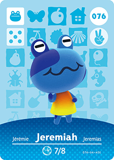 Animal Crossing Amiibokarte 076 Jörg/Jeremiah - Serie 1