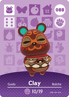 Animal Crossing Amiibokarte 088 Dietmar/Clay - Serie 1