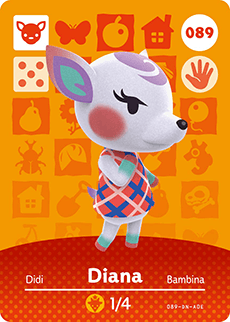 Animal Crossing Amiibokarte 089 Vroni/Diana - Serie 1
