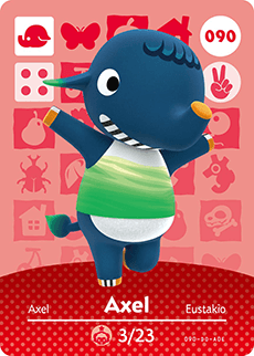 Animal Crossing Amiibokarte 090 Axel/Axel - Serie 1