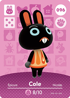 Animal Crossing Amiibokarte 096 Karl/Cole - Serie 1