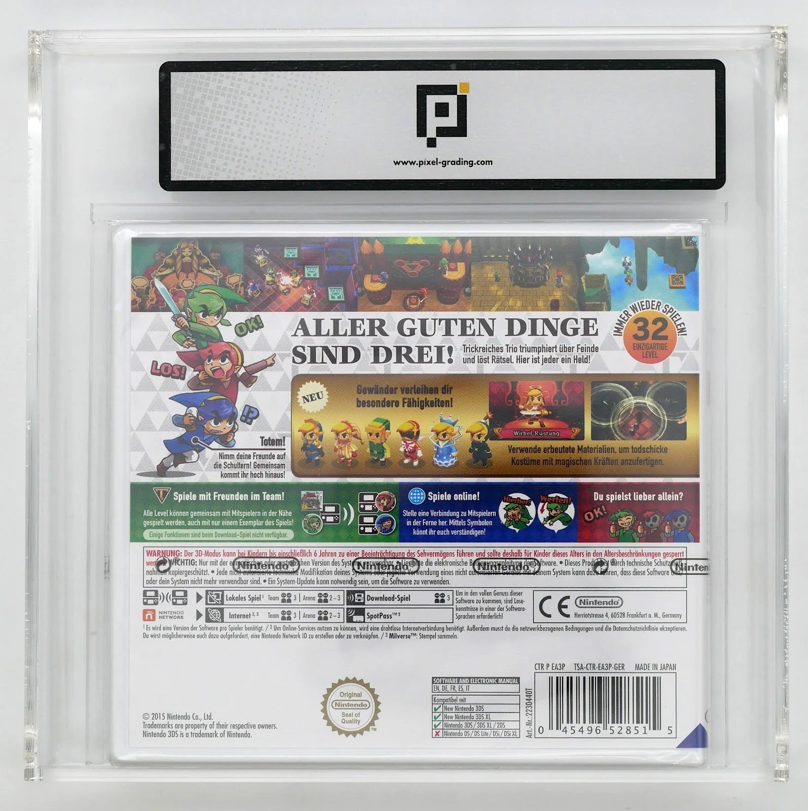 The Legend of Zelda: Tri Force Heroes Pixel Grading SEALED 95 32278540 (DE) · Sammlerstück