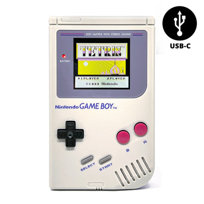 Konsole Classic DMG-01 grau IPS V5 LCD Display Mod + Akku Mod