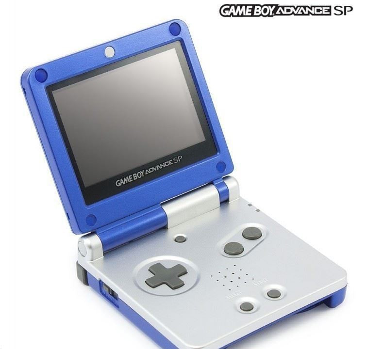 Konsole GBA SP blau-silber + Netzteil