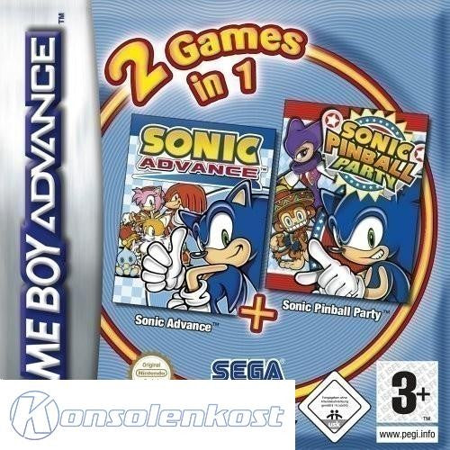 2 Games in 1: Sonic Advance + Sonic Pinball Party