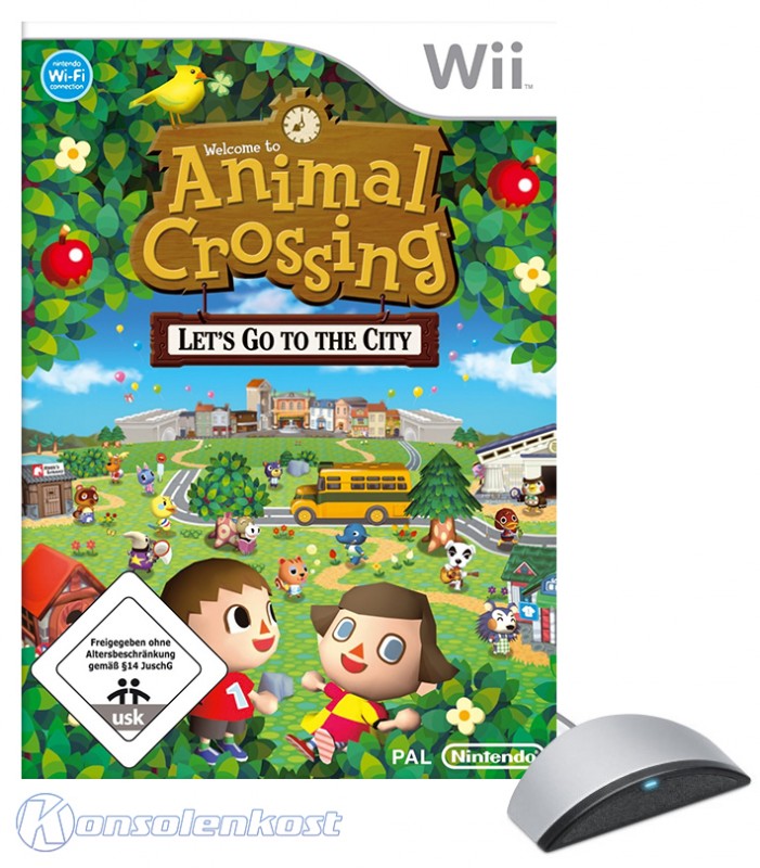 Animal Crossing: Let's go to the City + Wii Speak (DE) — Big Box