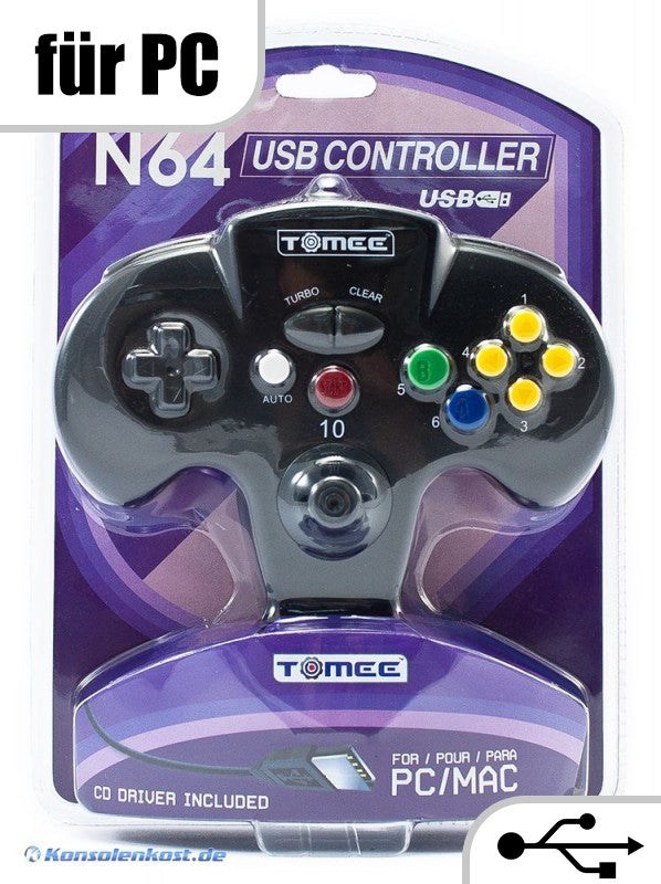 N64 USB Controller schwarz [Tomee]
