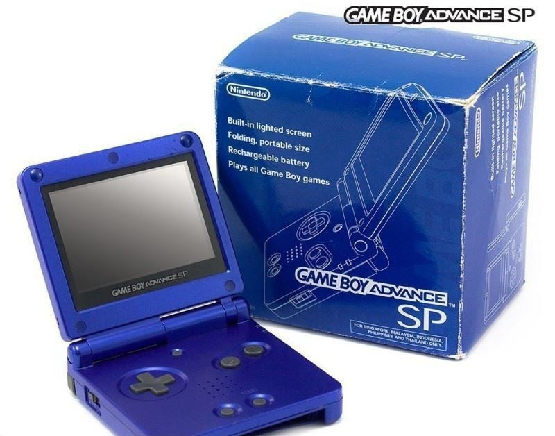 Konsole GBA SP + Netzteil blau