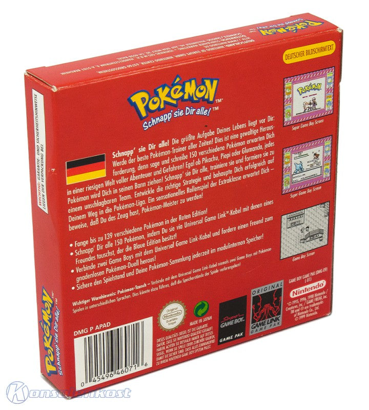 Pokemon Rote Edition WATA Grading CIB 9.4 (DE) · Sammlerstück