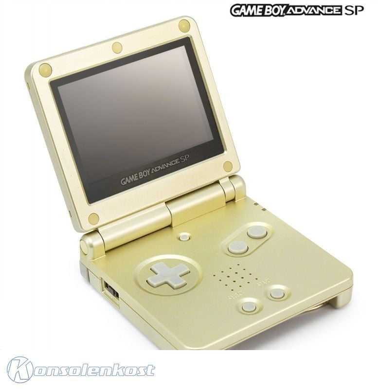 Konsole GBA SP Starlight Gold + Netzteil — Limited Edition