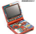 Konsole GBA SP inkl. Netzteil rot Custom Design Ultimate Spider-Man