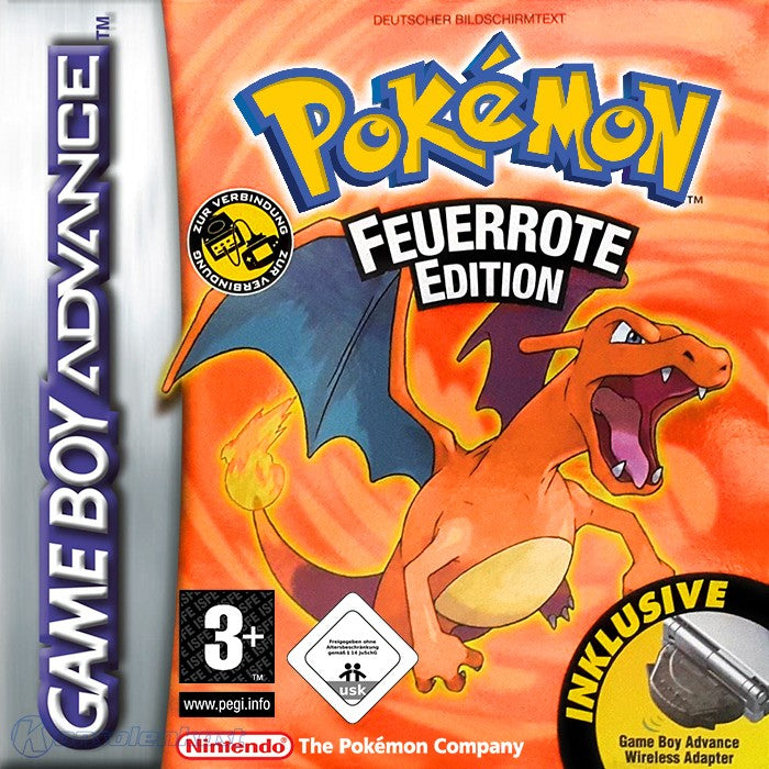 Pokemon Feuerrote Edition + Adapter (DE)