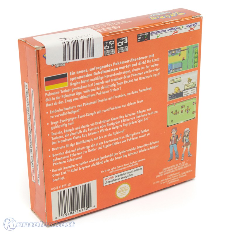 Pokemon Feuerrote Edition + Adapter (DE)