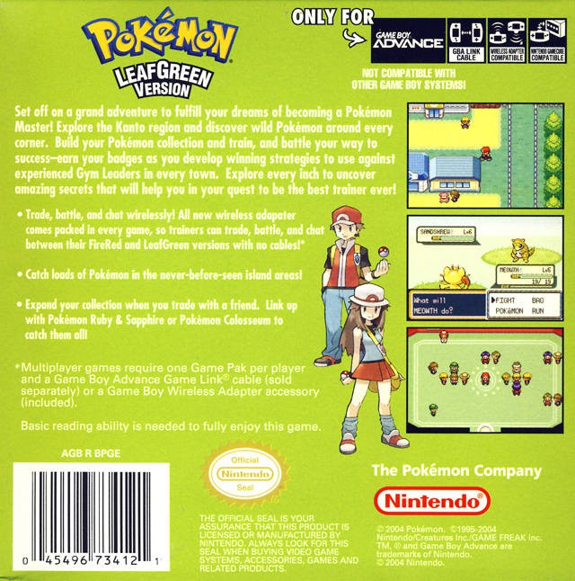 Pokemon Blattgrüne Edition / Leafgreen + Adap.. (GB)