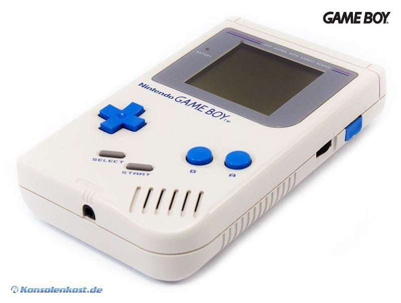 Konsole Classic DMG-01 grau Custom-Mod mit blauen Tasten