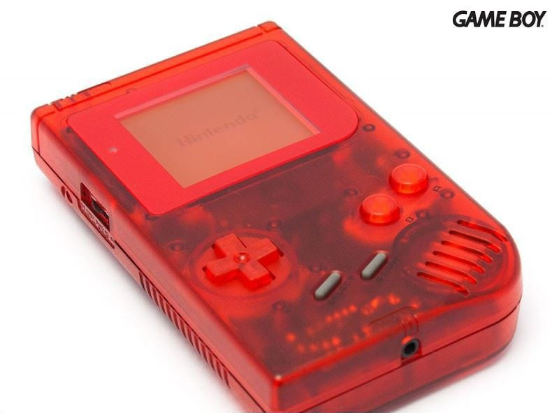 Konsole Classic DMG-01 Custom Case rot-transp. + Backlight rot + neues Display rot