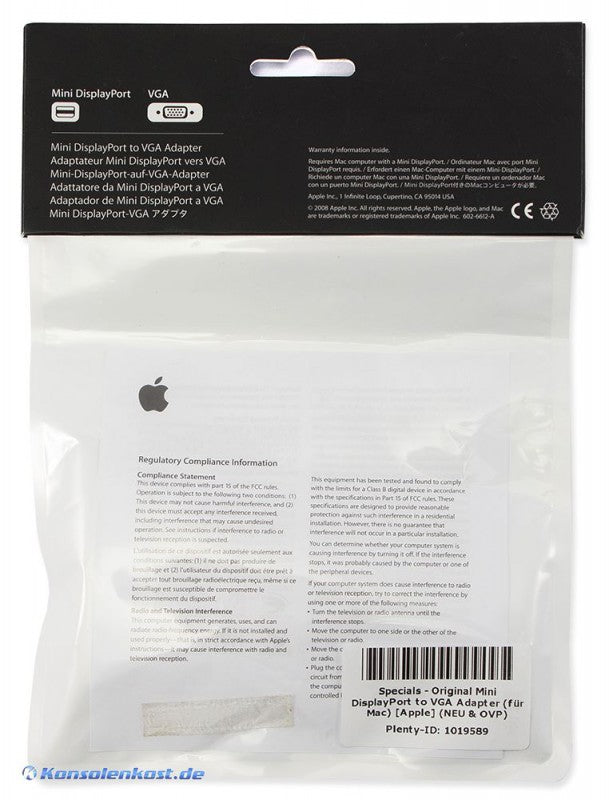 Original Mini DisplayPort to VGA Adapter [Apple]