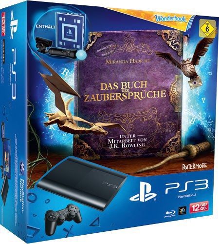 Konsole Super Slim 12GB + Original Controller + Move Pack + Wonderbook