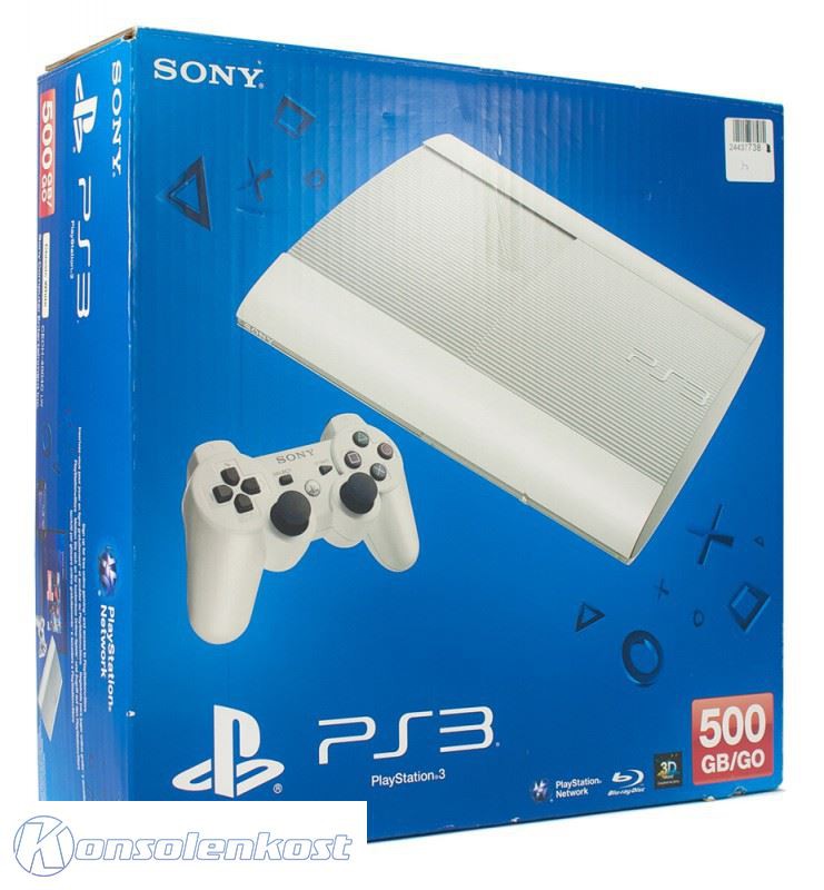 Konsole Super Slim 500GB weiß + Original Controller