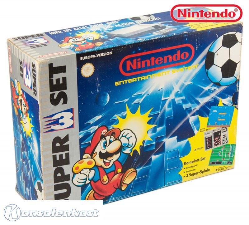 Konsole Super 3 Set + 3 Spiele + Original Controller