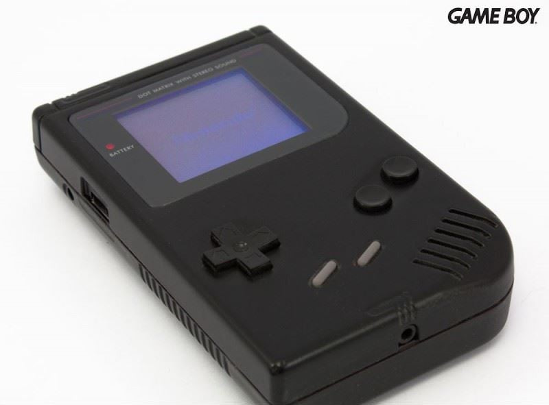 Konsole Classic DMG-01 Custom Case schwarz + Backlight blau
