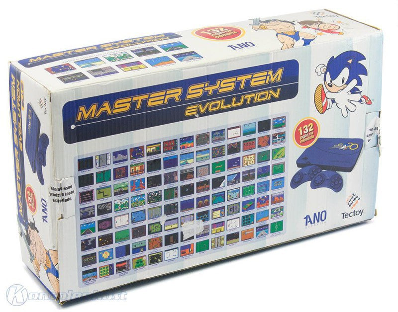 Konsole MS Evolution blau + 132 Spiele + 2 Controller + Zubehör [Tectoy]
