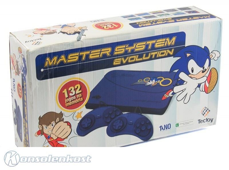 Konsole MS Evolution blau + 132 Spiele + 2 Controller + Zubehör [Tectoy]