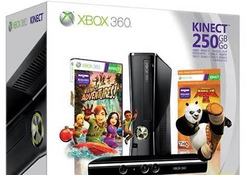 Konsole Slim 250GB + Kinect Adventures + Kung Fu Panda 2 + Original Controller + Kinect