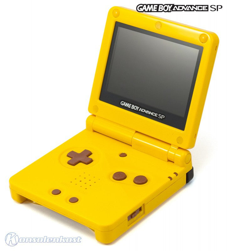 Konsole GBA SP inkl. Netzteil Custom Case gelb AGS-101