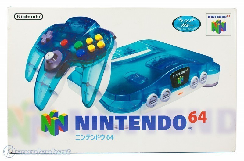 Konsole Clear Blue-White + Original Controller + Zubehör (JP)