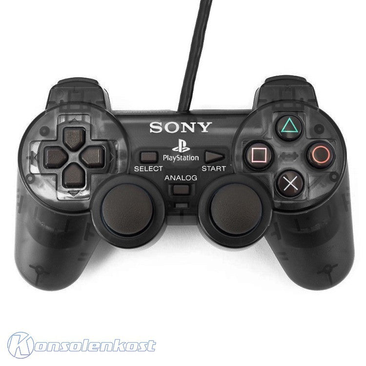 Original Dualshock 2 Controller SCPH-10010 Slate Grey schwarz-transp. [Sony]
