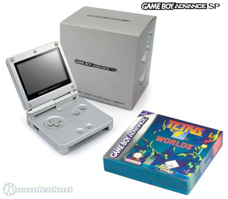 Konsole GBA SP inkl. Netzteil Tetris Worlds Pak